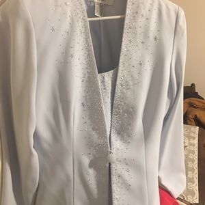 Dressy size 8 beaded long dress with jacket